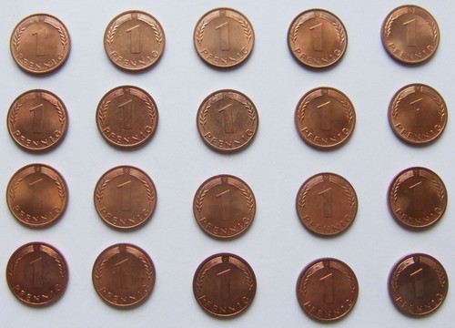 Pfennig prägefrisch - pfennig, /