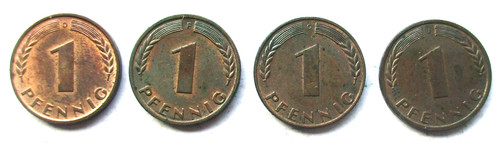 Brd lot pfennig 1966 d - 1,