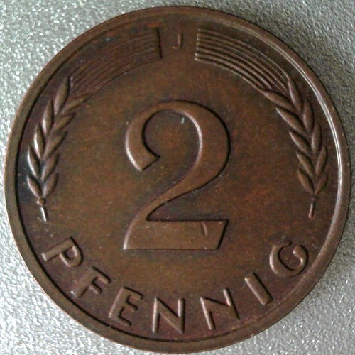 1966 pfennig 1950 2001 - j, 1950-2001